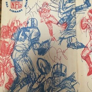 Vintage NFL Illustrated book autographed by 1973 Philadelphia Eagles team member